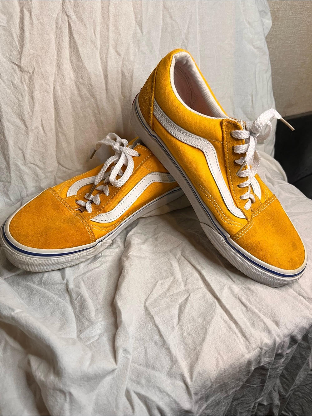 Converse Yellow and White Low Top Athletic Shoes - Picture 2 of 9